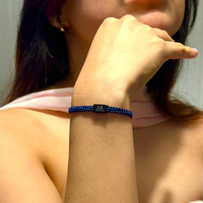 Pulsera azul oscuro de MACRAMÉ mujer