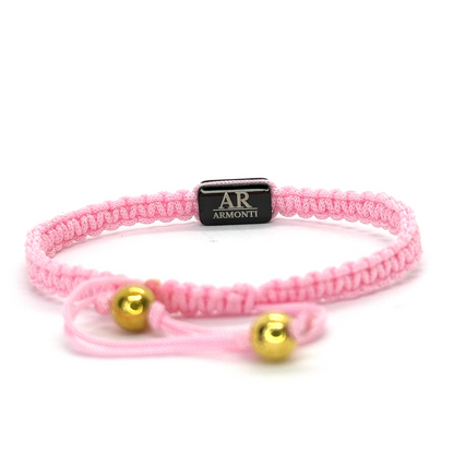 Set Pulsera de Cuarzo Rosa con Macramé | Amor Propio y Energía Suave para Mujeres Auténticas | ARMONTI