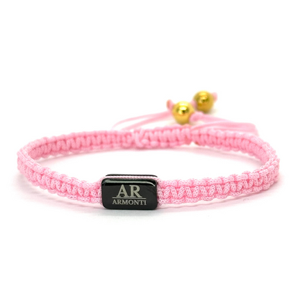 Set Pulsera de Cuarzo Rosa con Macramé | Amor Propio y Energía Suave para Mujeres Auténticas | ARMONTI