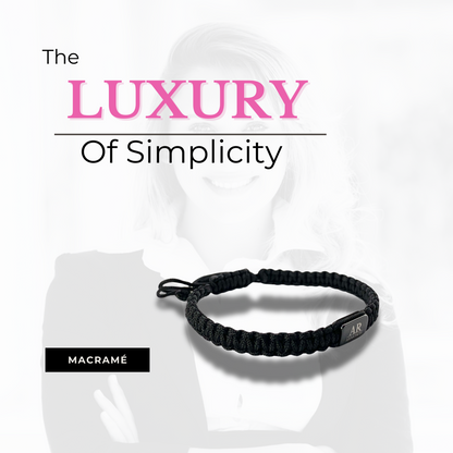 Pulsera Ojo de Tigre y Macramé Negro: Poder, Protección y Estilo Exclusivo