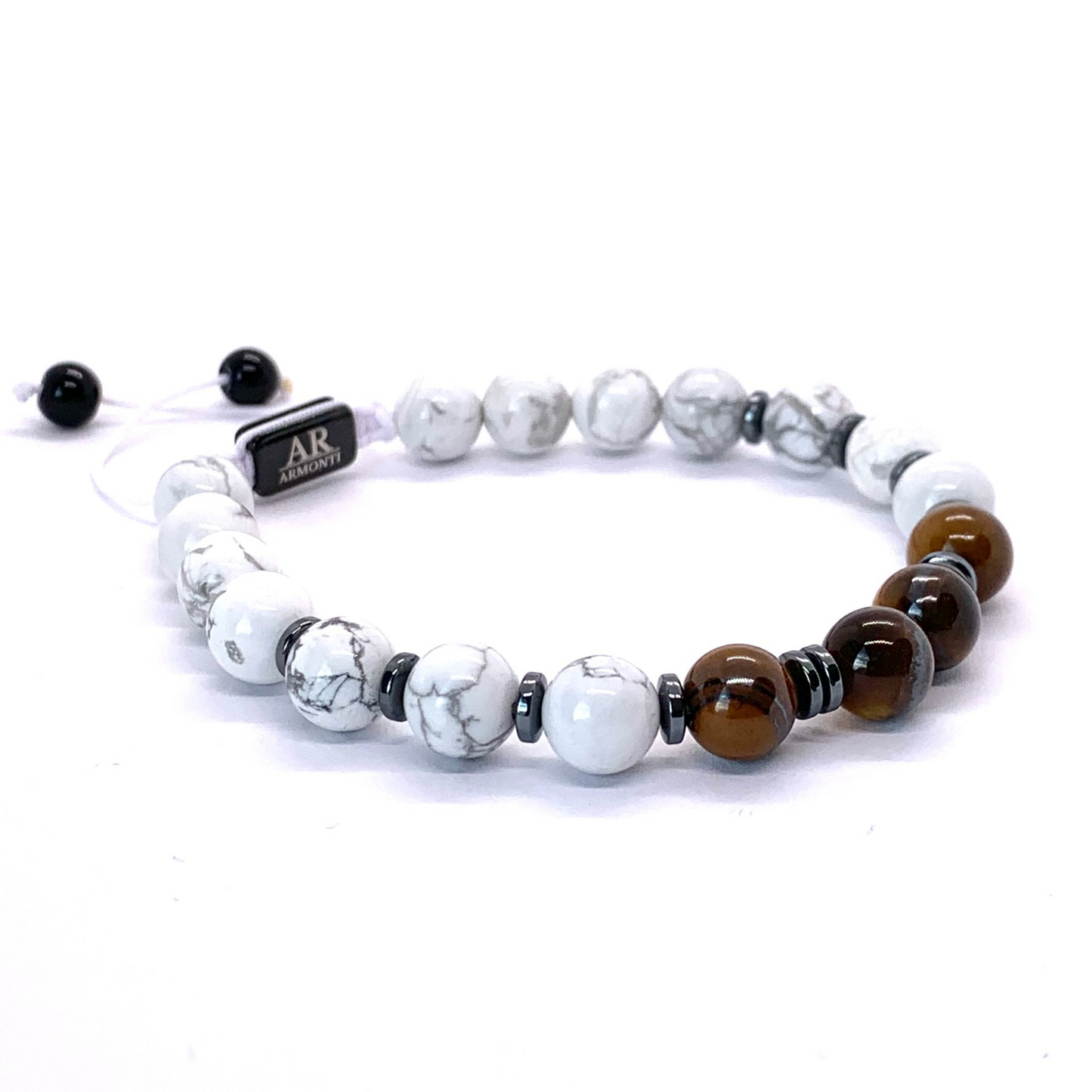 Pulsera HOWLITA con OJO DE TIGRE y HEMATITA mujer