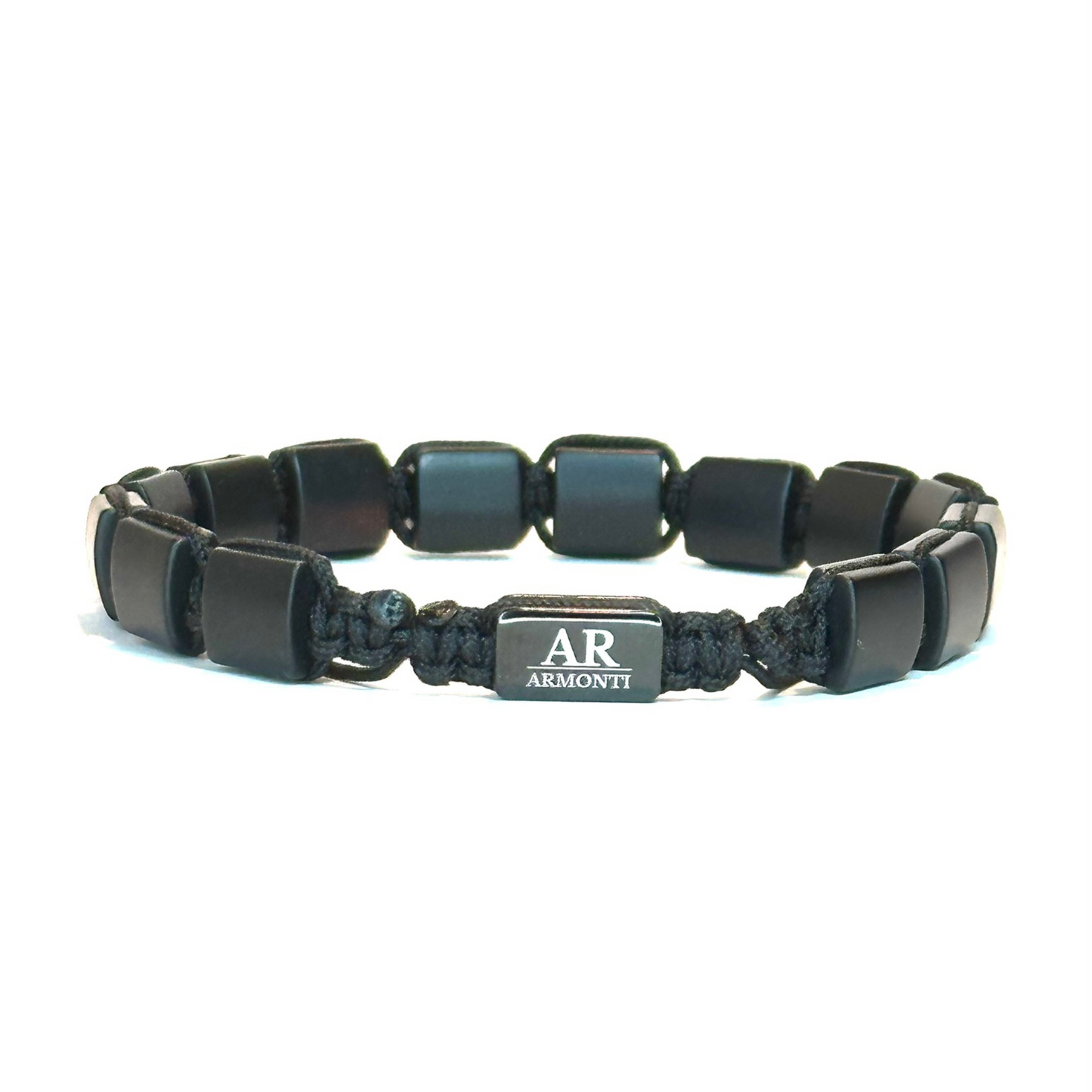 Pulsera piedra plana ÓNIX MATTE hombre de ARMONTI