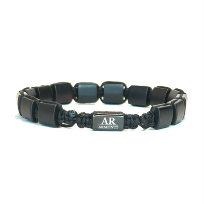 Pulsera piedra plana ÓNIX MATTE hombre de ARMONTI