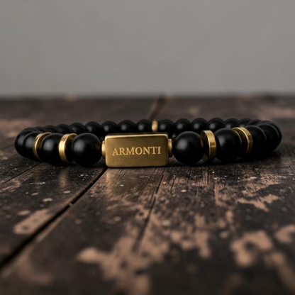 Pulsera de ónix brillante 6mm hombre premium