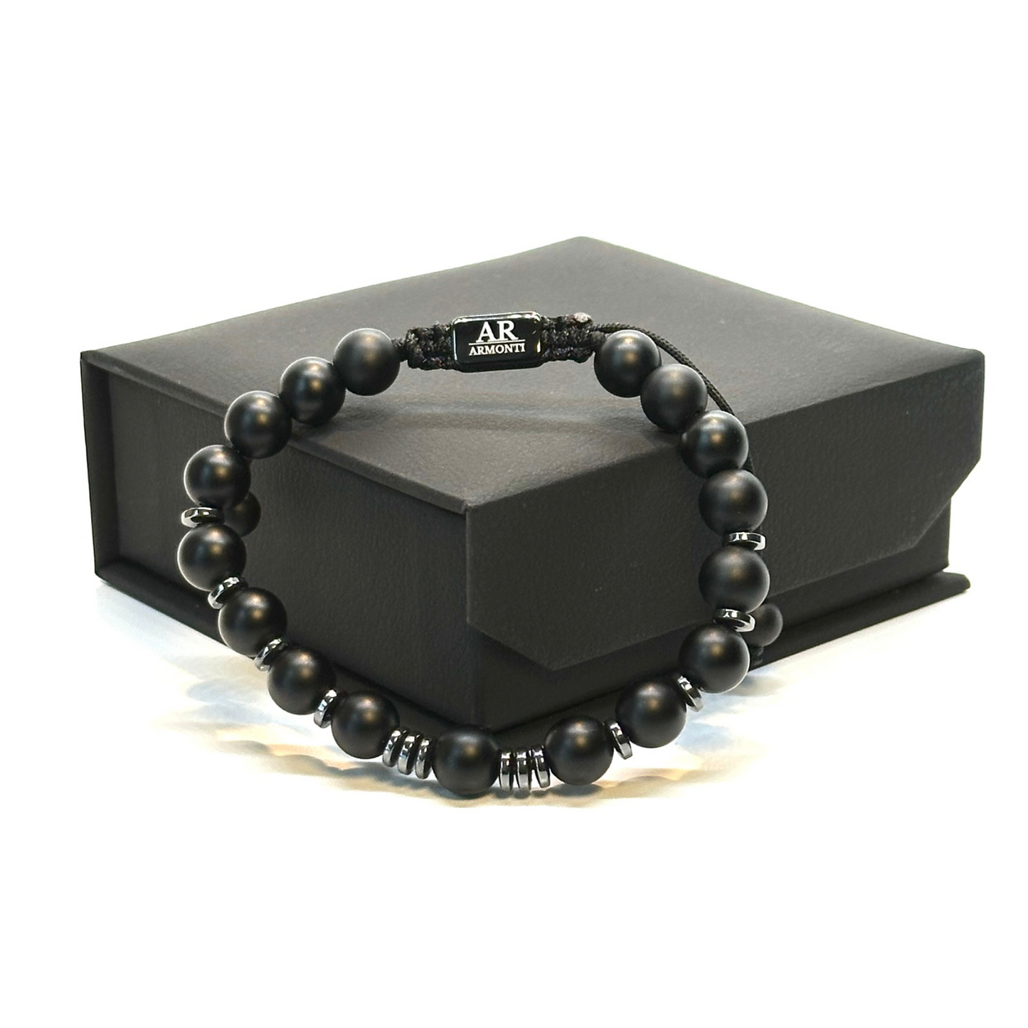 Pulsera ONIX MATTE y HEMATITE mujer