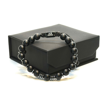 Pulsera ONIX MATTE y HEMATITE mujer