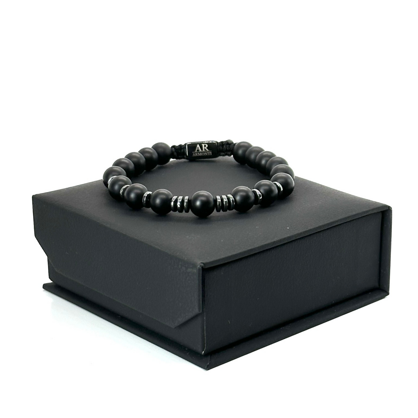 Pulsera ONIX MATTE y HEMATITE mujer