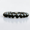Pulsera de Ónix Negro Brillante 8mm ajustable para Hombre