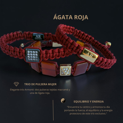 Agatha red FLAT STONE women's bracelet