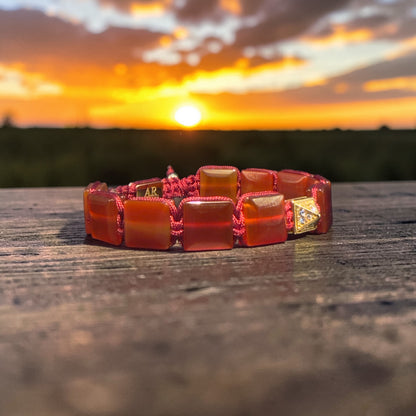 Agatha red FLAT STONE women's bracelet