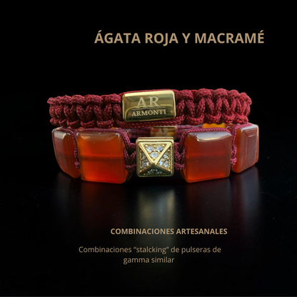 Agatha red FLAT STONE women's bracelet