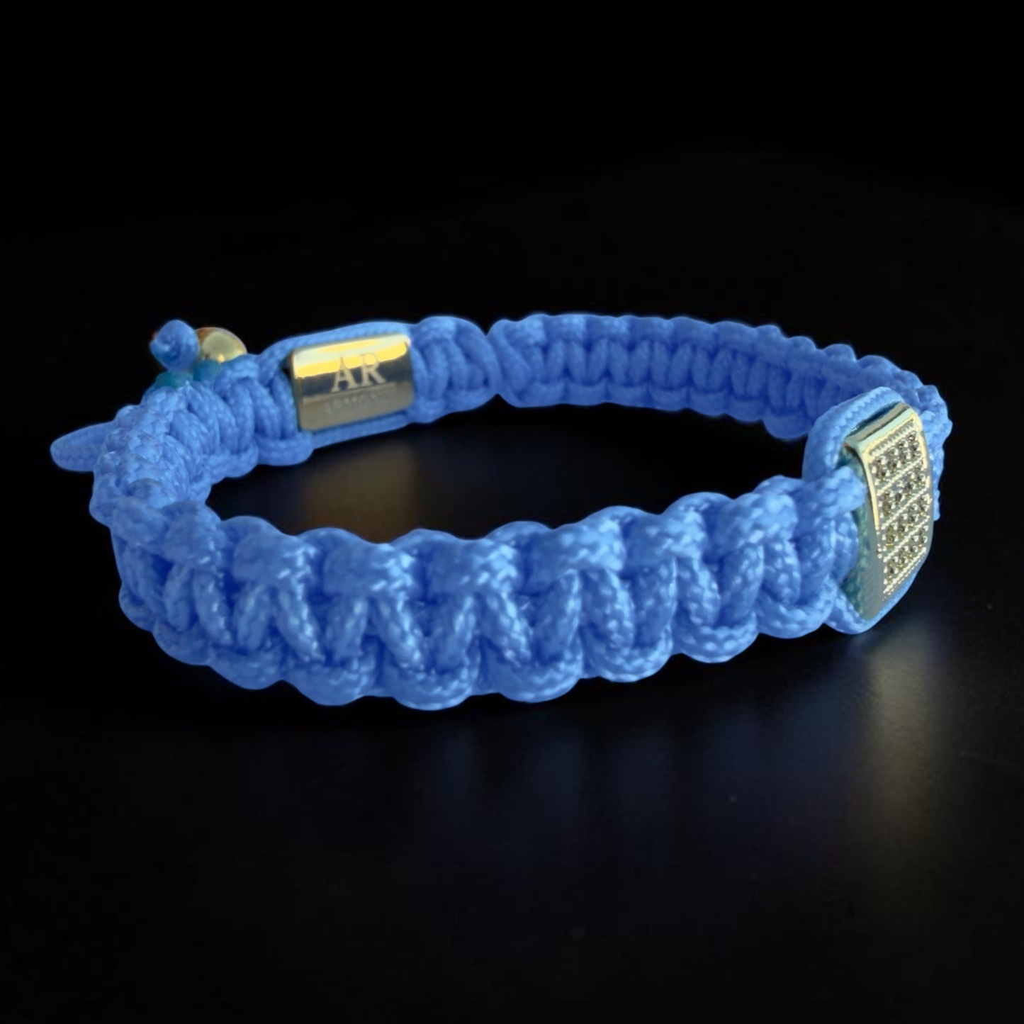Pulsera azul turquesa de MACRAMÉ CIRCONITA para mujer