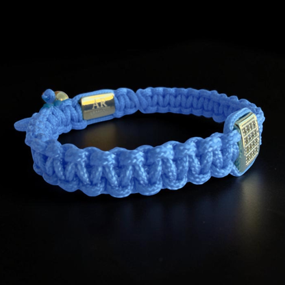 Pulsera azul turquesa de MACRAMÉ CIRCONITA para mujer
