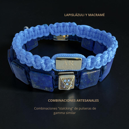 Pulsera lapislázuli cuadrada mujer