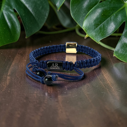 Blue MACRAME CIRCONIA bracelet for women