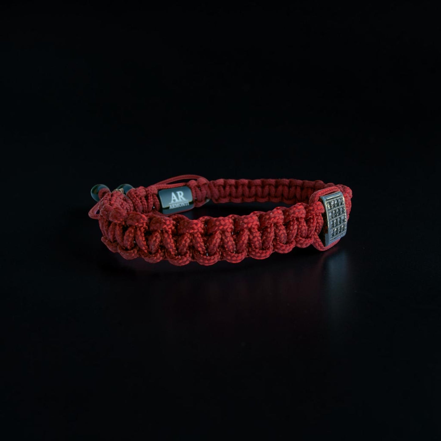 Pulsera roja MACRAMÉ CIRCONITA para mujer