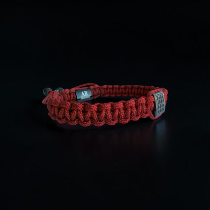 Pulsera roja MACRAMÉ CIRCONITA para mujer