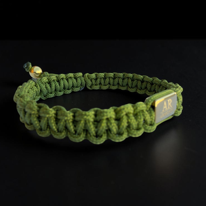 GREEN TIGER'S EYE and GREY MACRAMÉ women's gift set