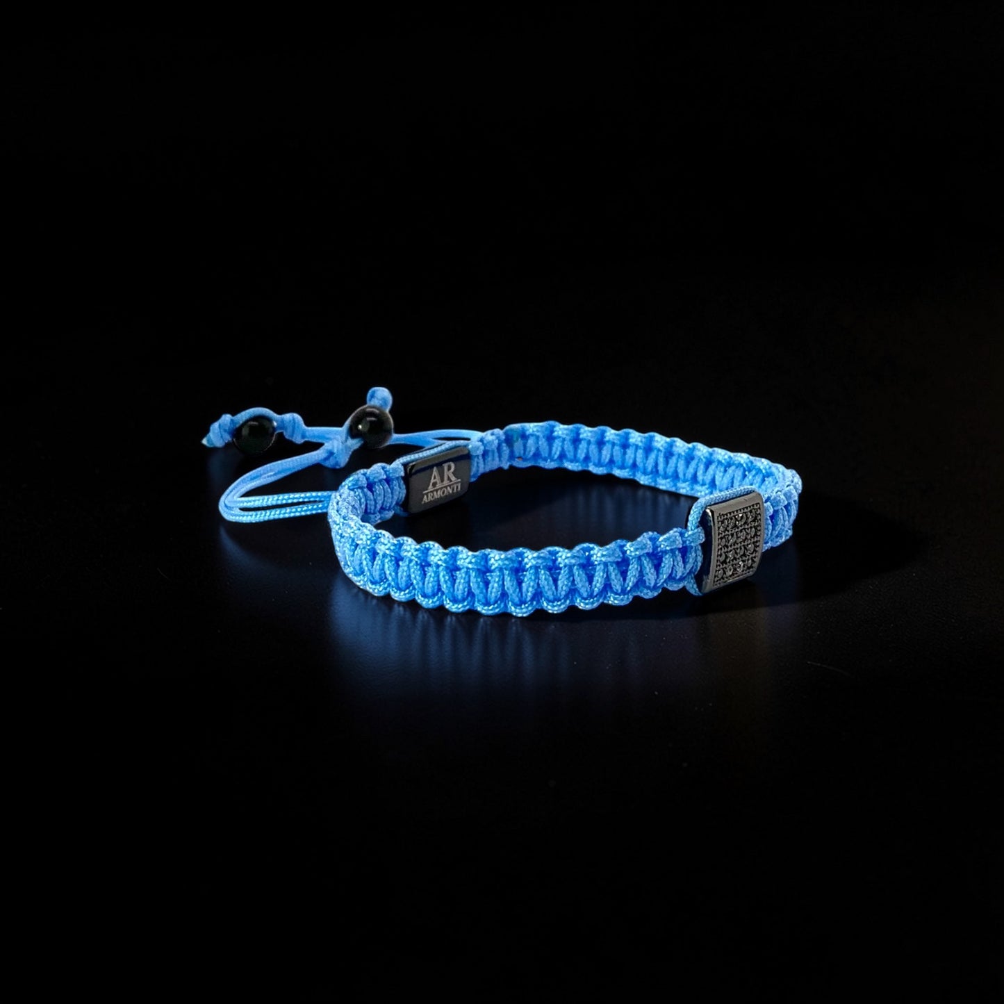 Pulsera azul turquesa de MACRAMÉ CIRCONITA para mujer