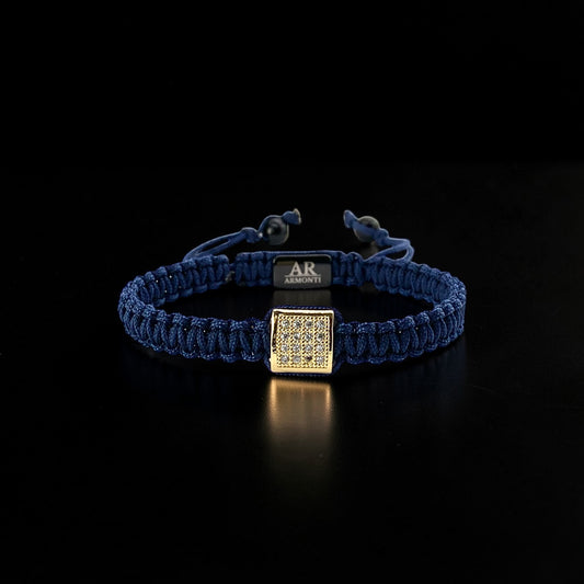 Pulsera azul MACRAME CIRCONITA para mujer