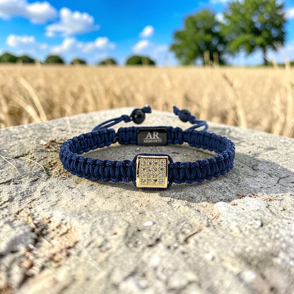 Blue MACRAME CIRCONIA bracelet for women