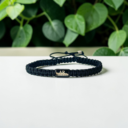 Pulsera negra MACRAMÉ mujer