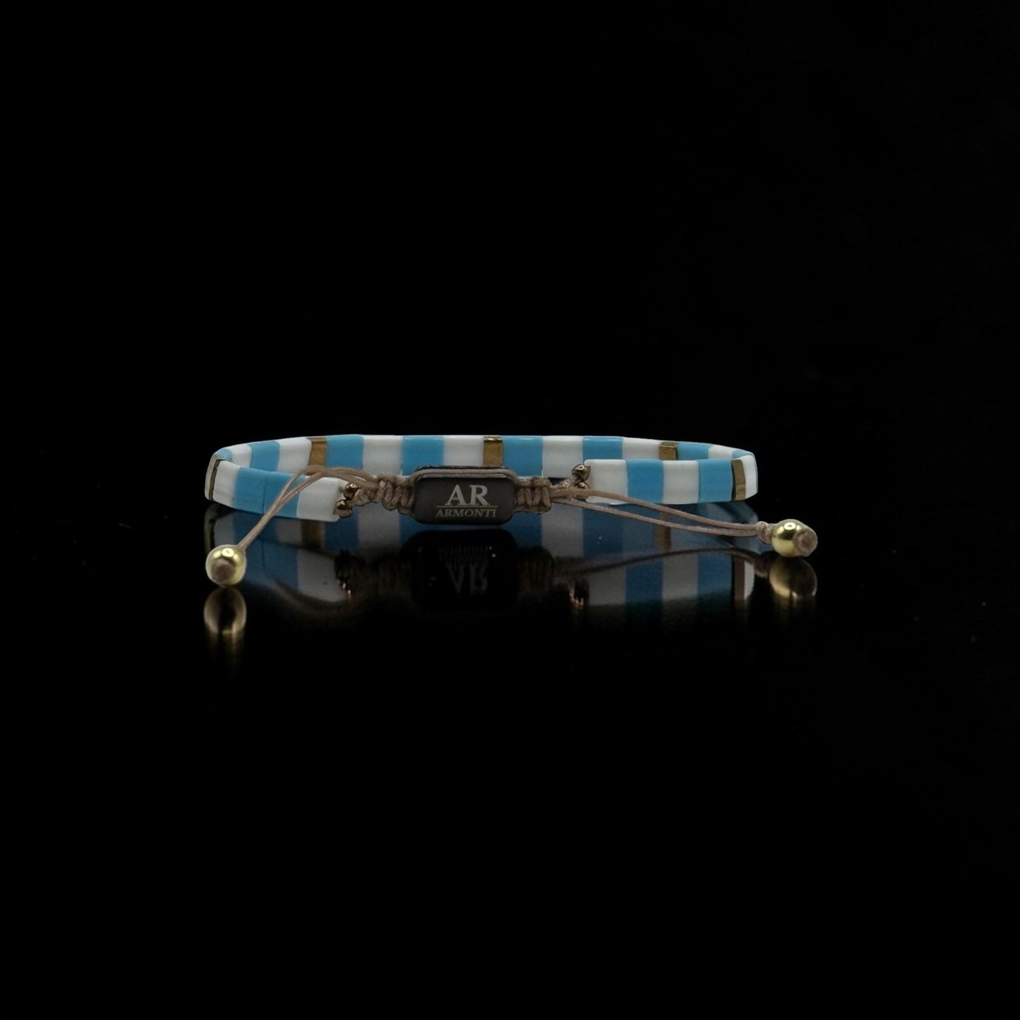Pulsera miyuki japón mujer azul claro y blanco mujer