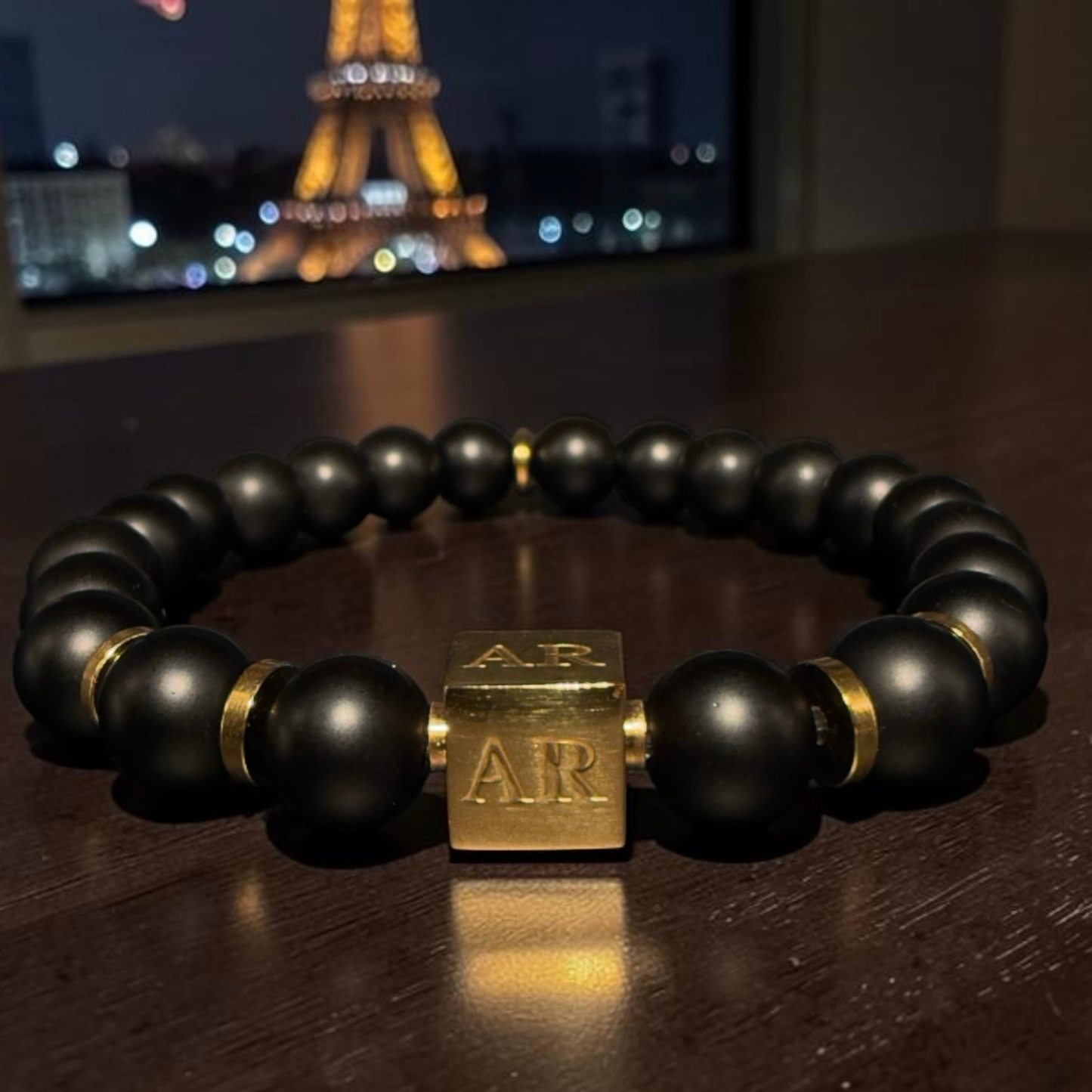 Pulsera de ónix matte 8mm hombre