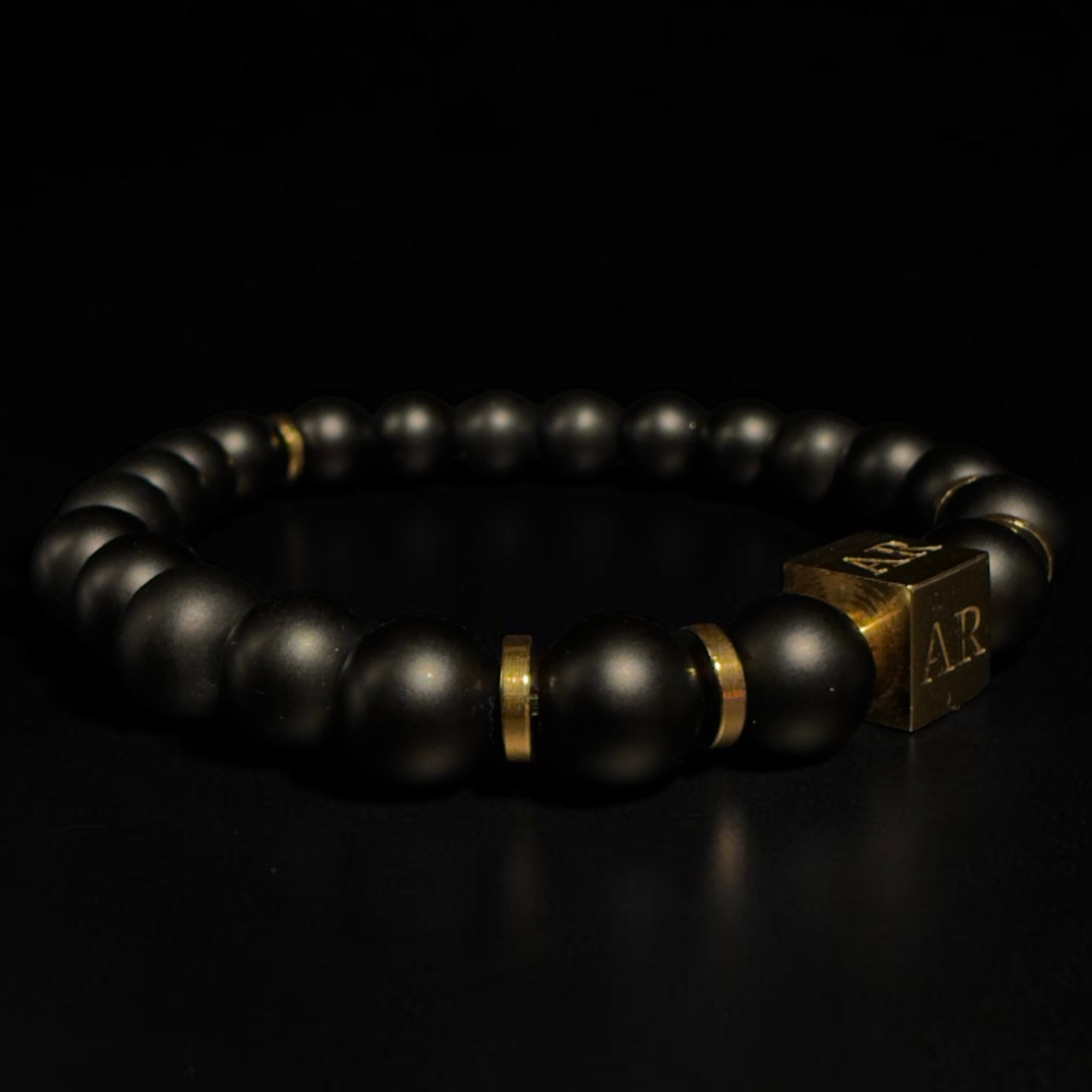 Pulsera de ónix matte 8mm hombre