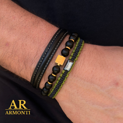 Pulsera de ónix matte 8mm hombre
