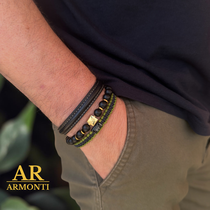 Pulsera de ónix matte 8mm hombre
