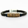 Men's 6mm Italian Braided Leather and Cord Bracelet