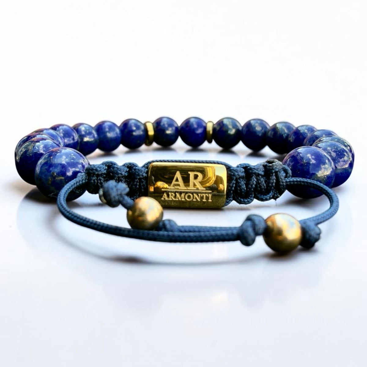 Men's 8mm Natural Lapis Lazuli Bracelet