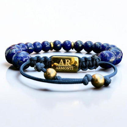 Men's 8mm Natural Lapis Lazuli Bracelet