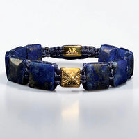 Pulsera Lapislázuli Cuadrada oro 18k para mujer