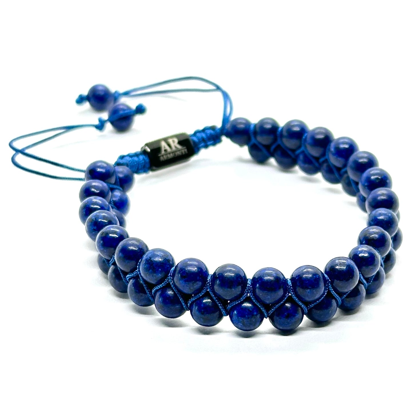 Pulsera de piedra doble natural LAPISLÁZULI para hombre