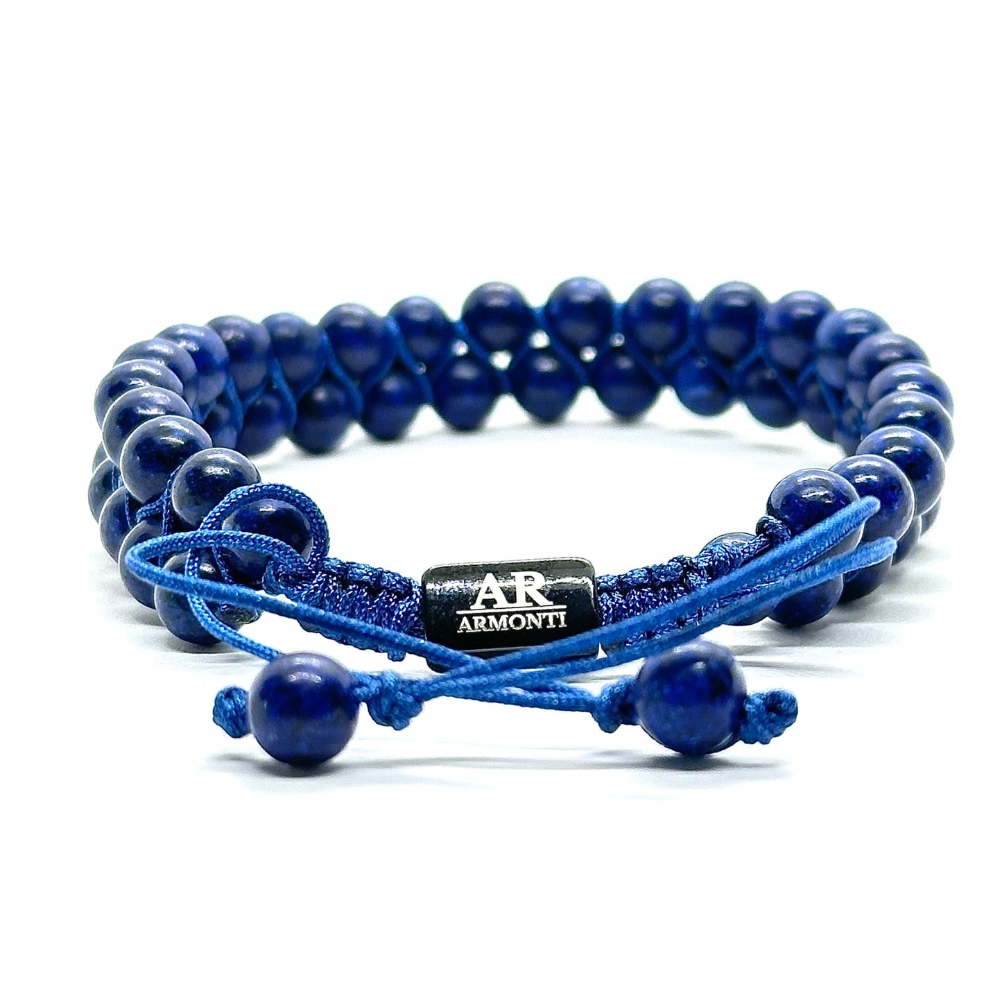 Pulsera de piedra doble natural LAPISLÁZULI para hombre