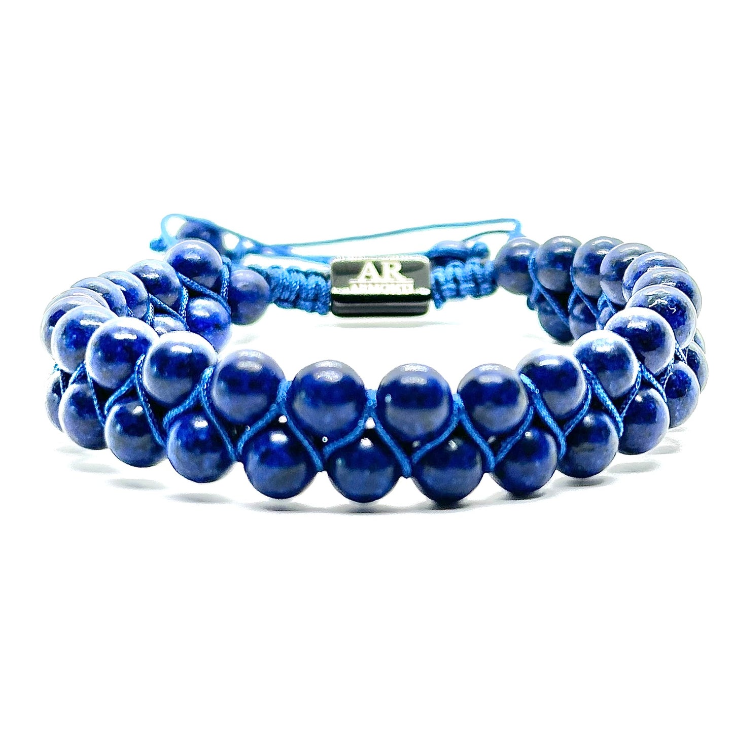 Pulsera de piedra doble natural LAPISLÁZULI para hombre