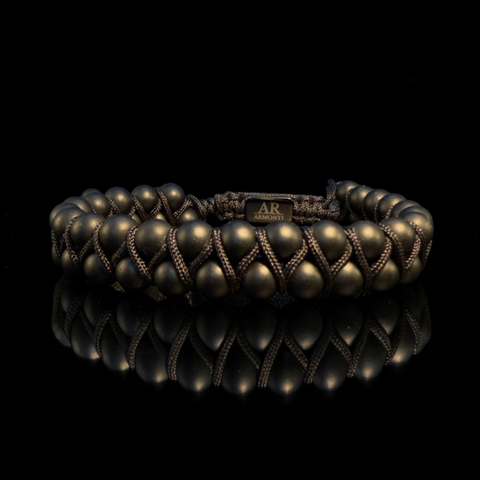 Pulsera de doble piedra natural MATTE ÓNIX para hombre