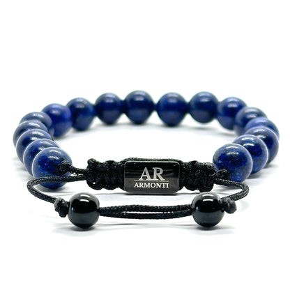 Pulsera Lapislázuli y Macramé Negro: Sabiduría, Poder y Estilo Sofisticado