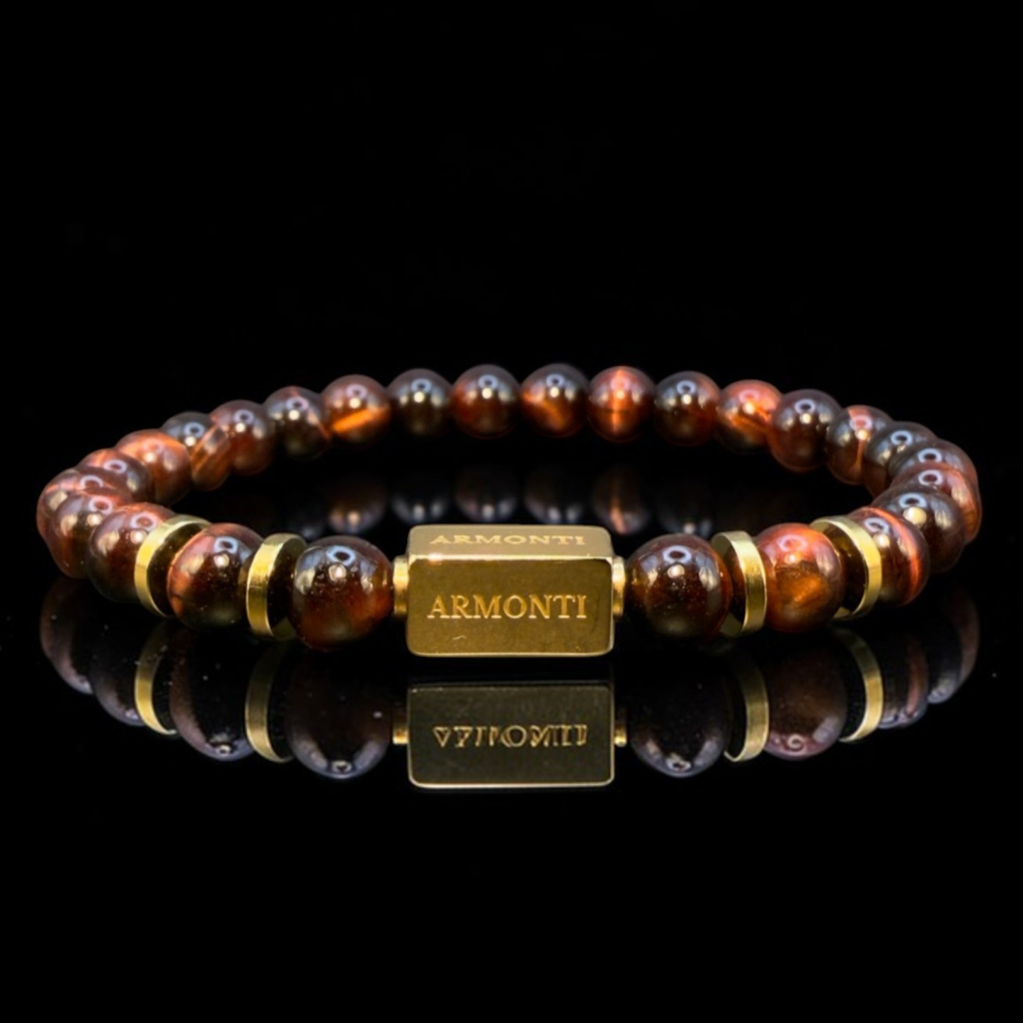 Pulsera de ojo de tigre rojo 6mm