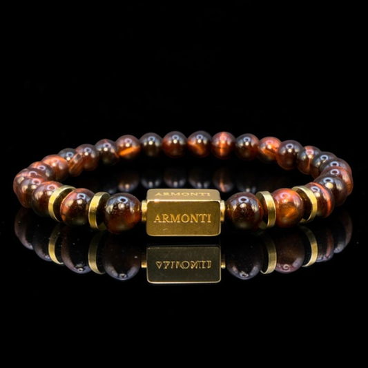 Pulsera de ojo de tigre rojo 6mm