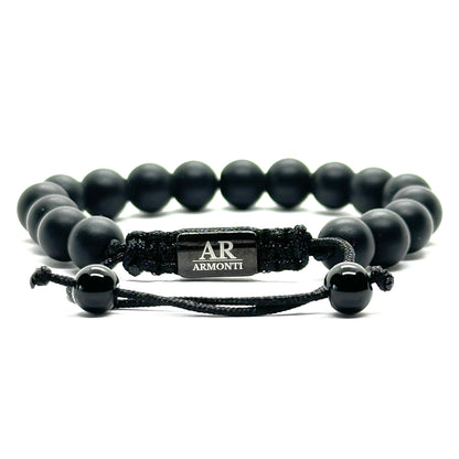 Pulsera piedra natural ONIX MATTE para HOMBRE