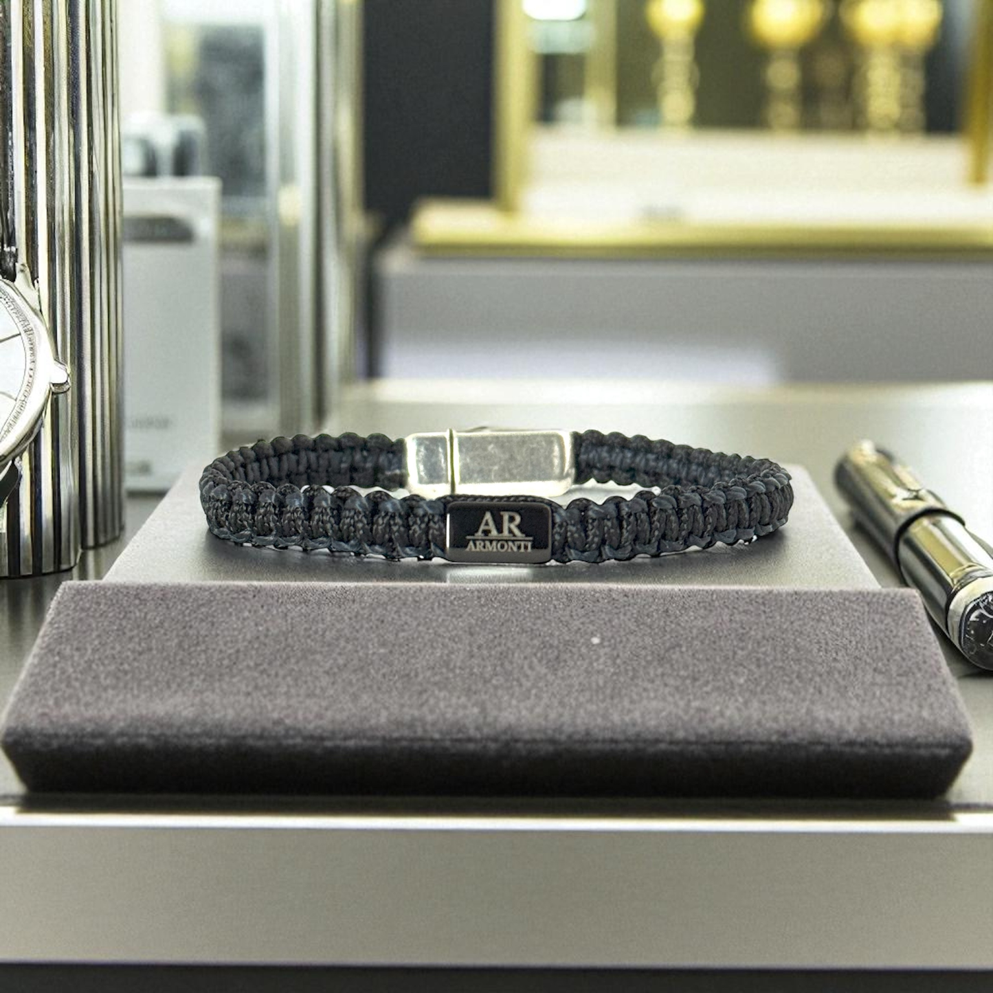 Pulsera MACRAMÉ negra hombre