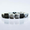 Men's Square Natural Howlite Bracelet