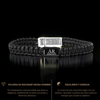 Pulsera MACRAMÉ negra hombre