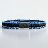 Pulsera Macramé Negra y azul para hombre