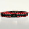 Pulsera Macramé Negra y Roja para Hombre