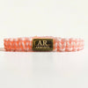 Pulsera de Macramé Rosa logo oro para Mujer