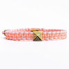 Pulsera de Macramé Rosa Pirámide oro para Mujer